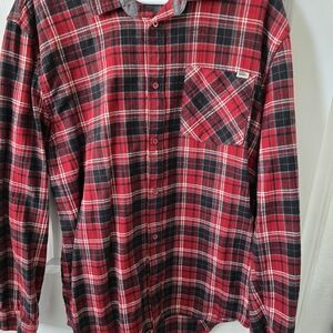 Vans Red and Black Plaid Men's Shirt